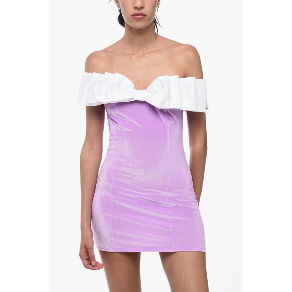 Chenille Fitted Mini Dress with Maxi Bow - Picture 5 of 5